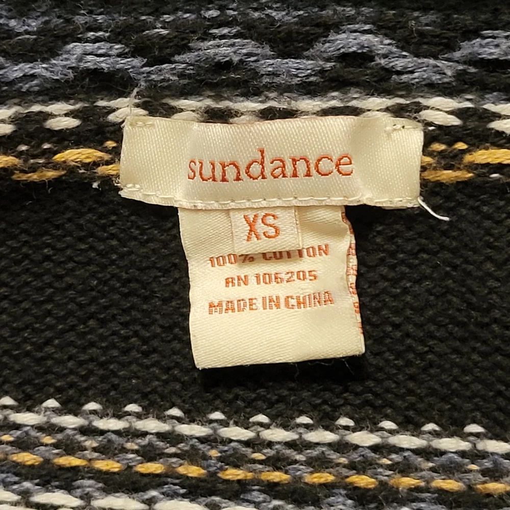 Sundance Blue Striped Knit Cardigan Sweater